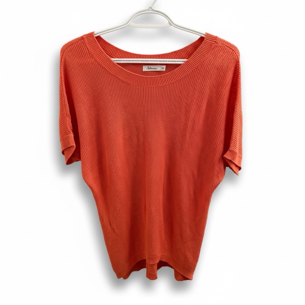 🆕 Reitmans | Coral Pink Oversized Short Sleeve Knit Top NWOT